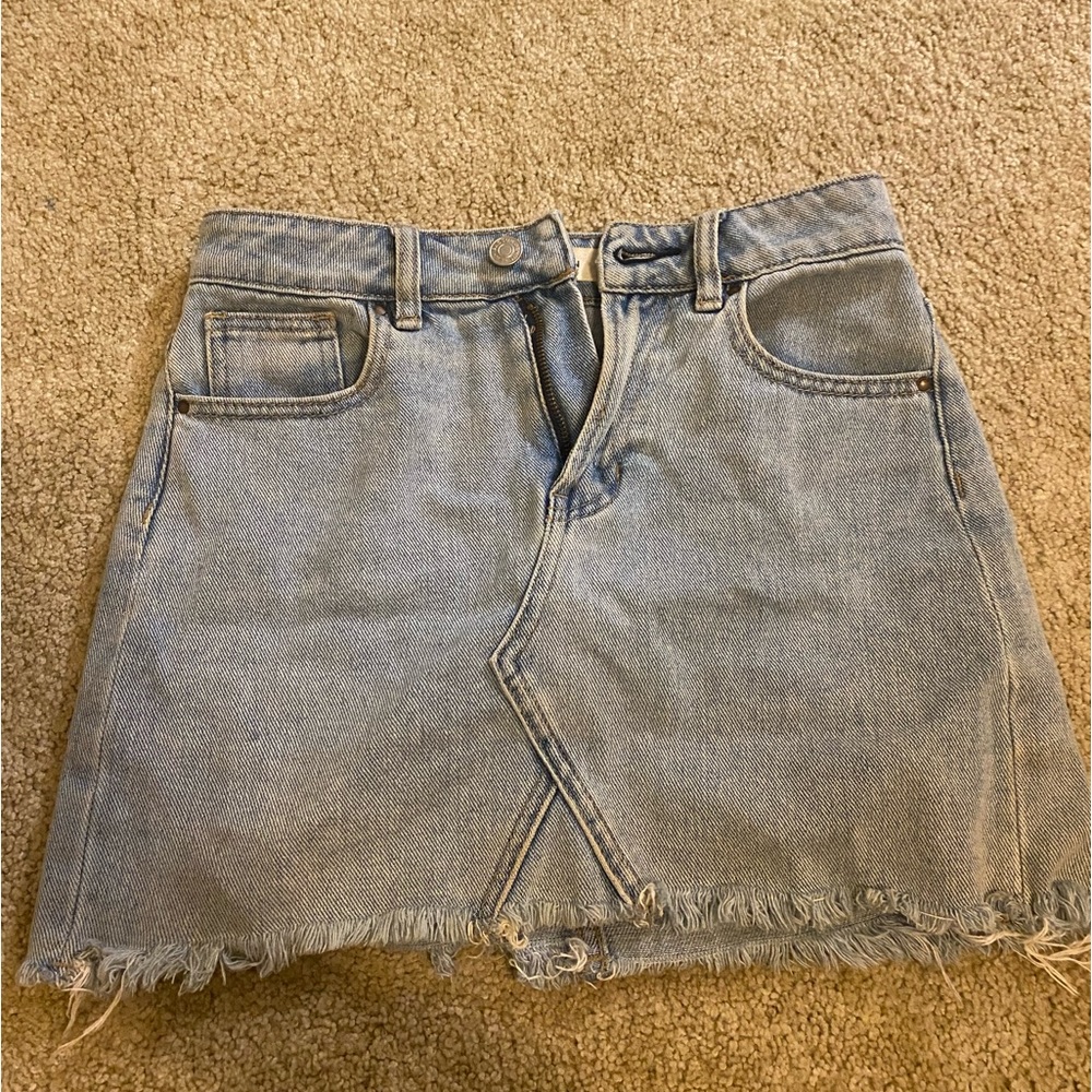 pacsun jean mini skirt